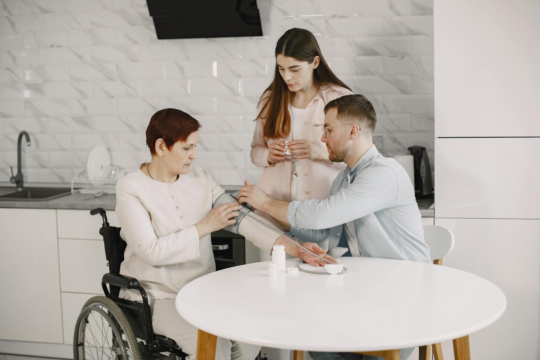 Family reviewing health insurance plan in Houston TX